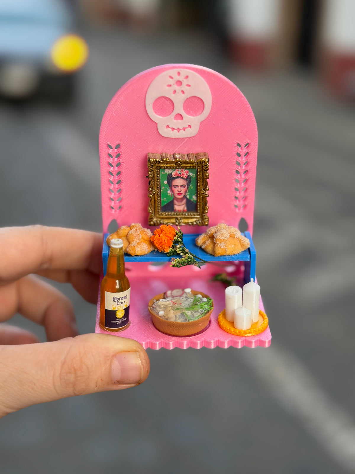 Mini altar día de muertos en imán