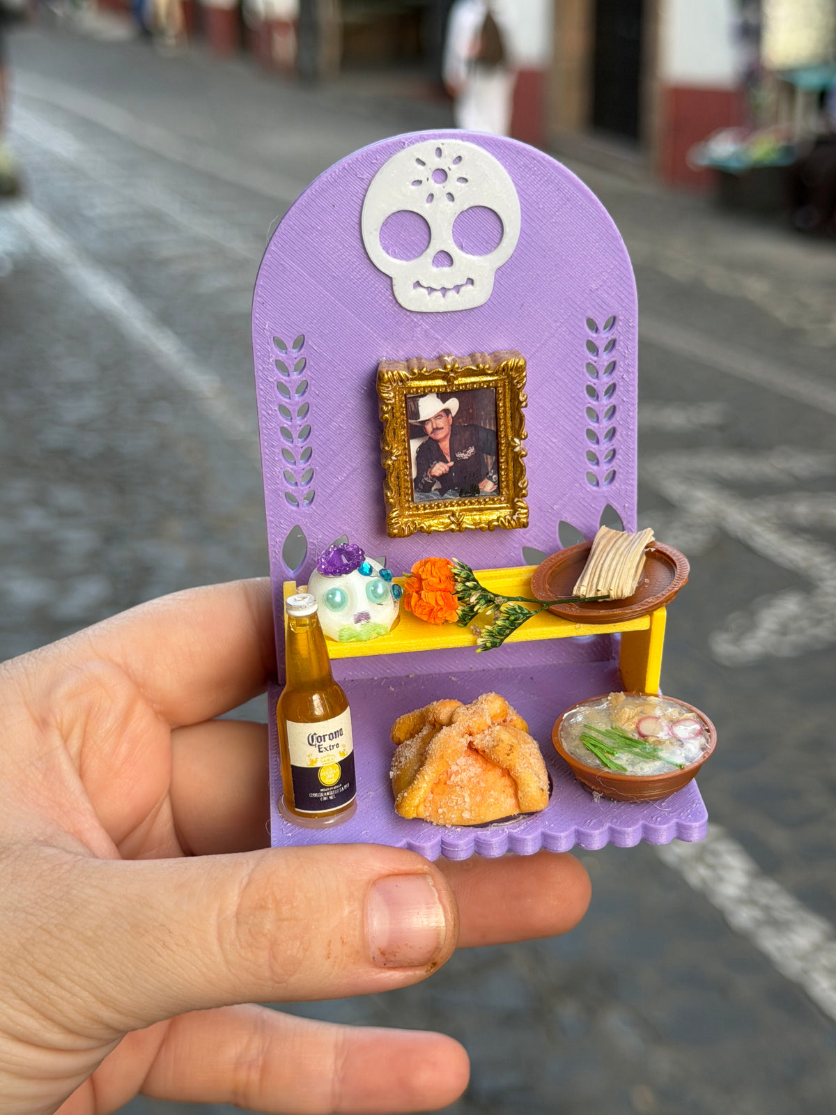 Mini altar día de muertos imán