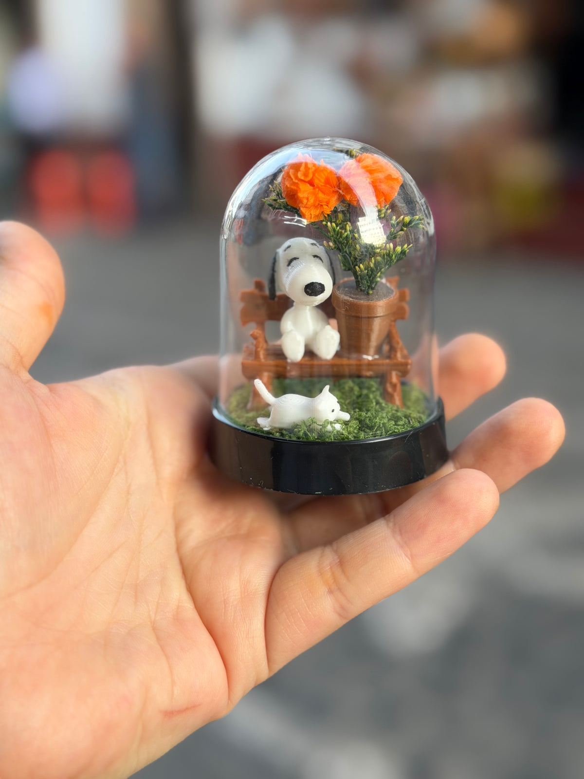 Mini cúpula Snoopy día de muertos