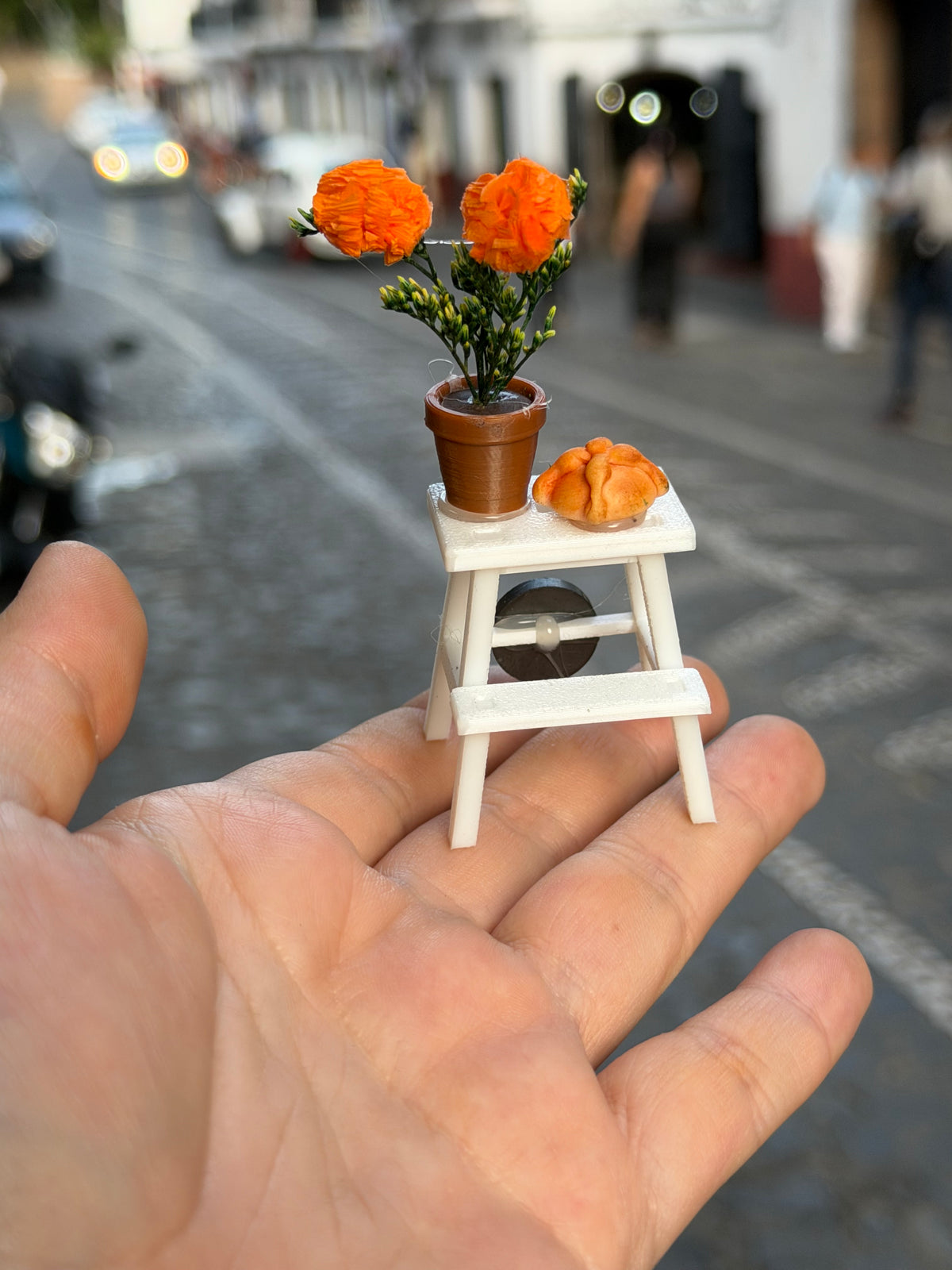 Banquita día de muertos imán