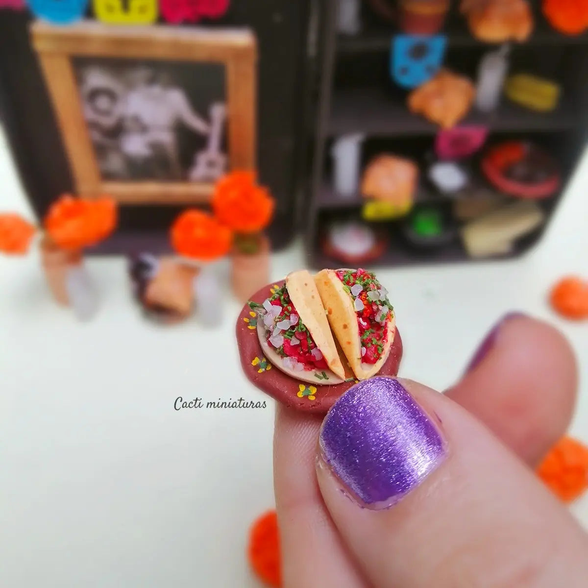 Mini ofrenda artesanal - Personalizada día de muertos
