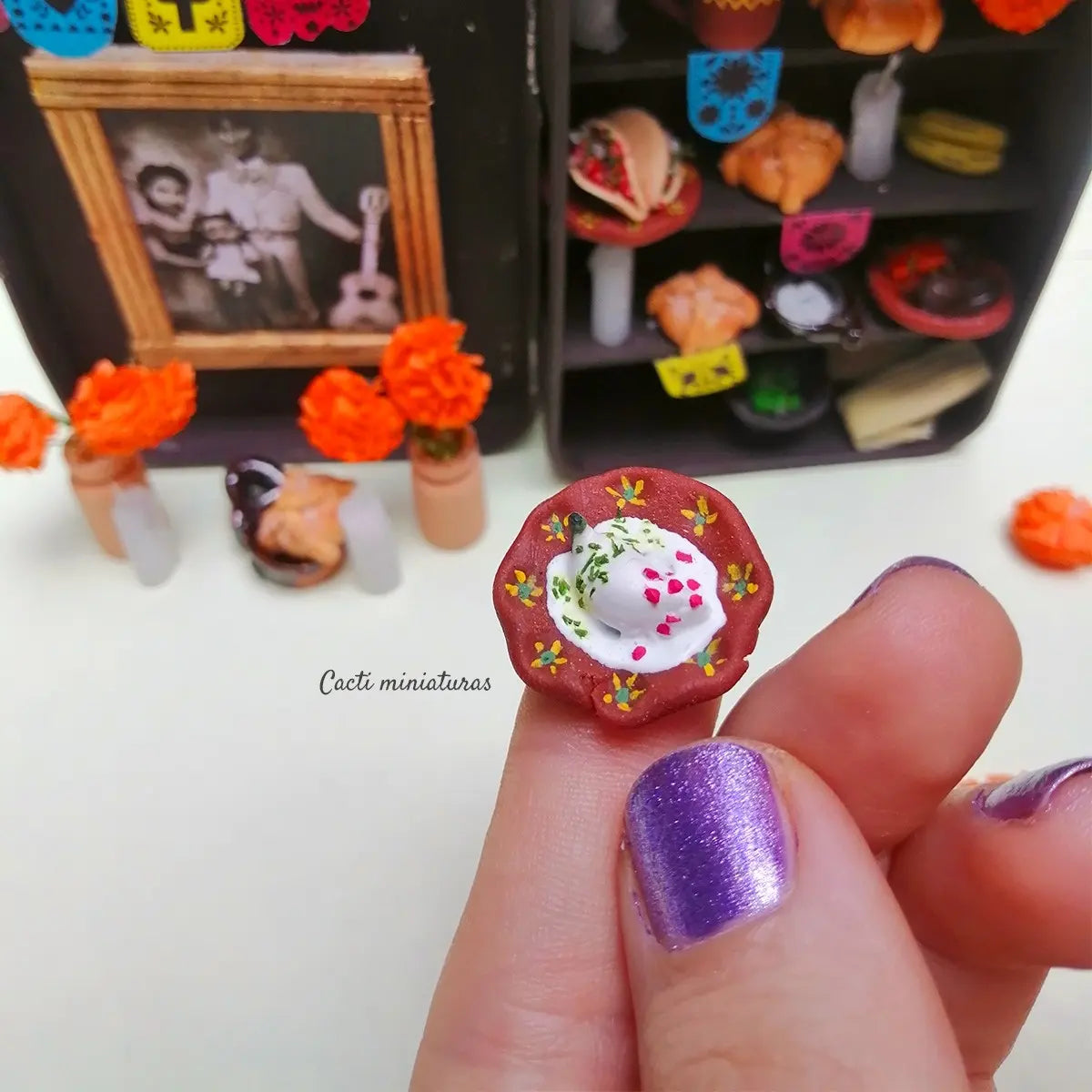Mini ofrenda artesanal - Personalizada día de muertos
