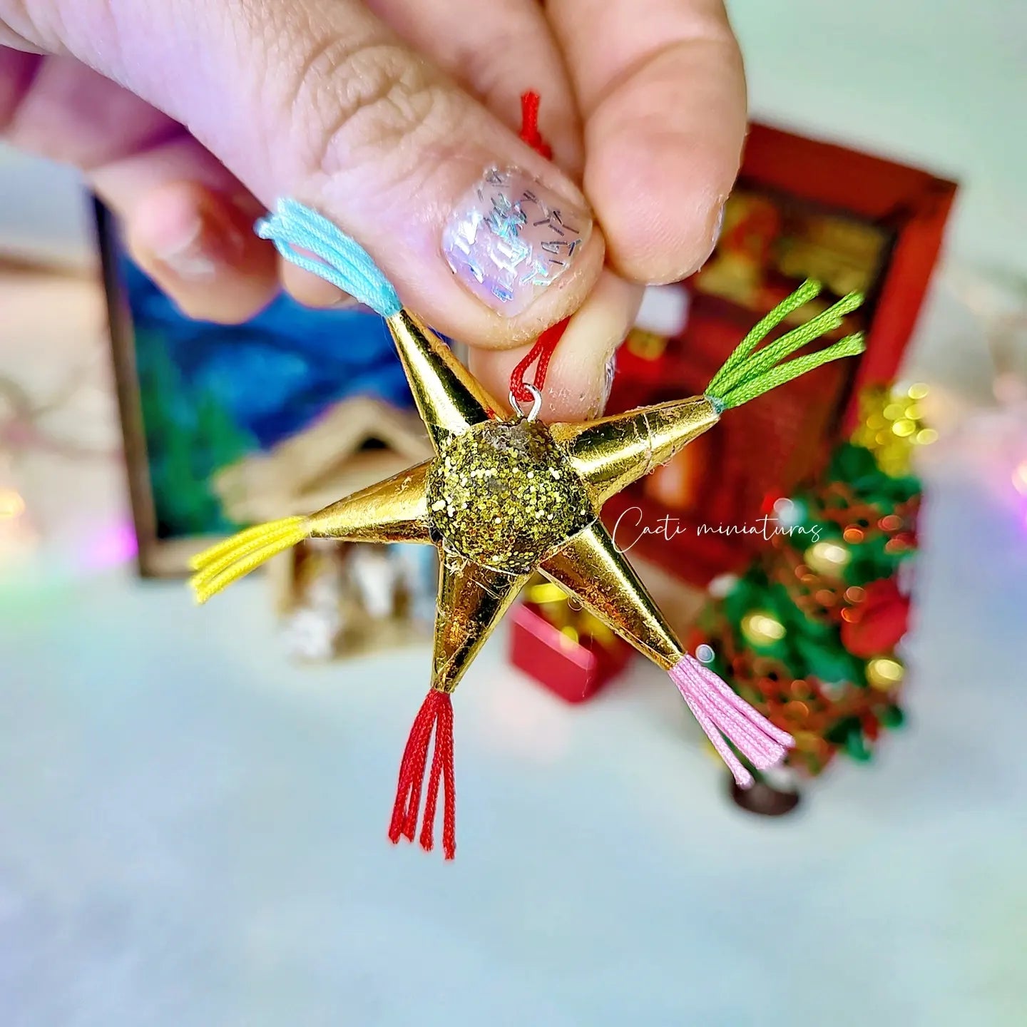 Cajita miniatura, rinconcito navideño