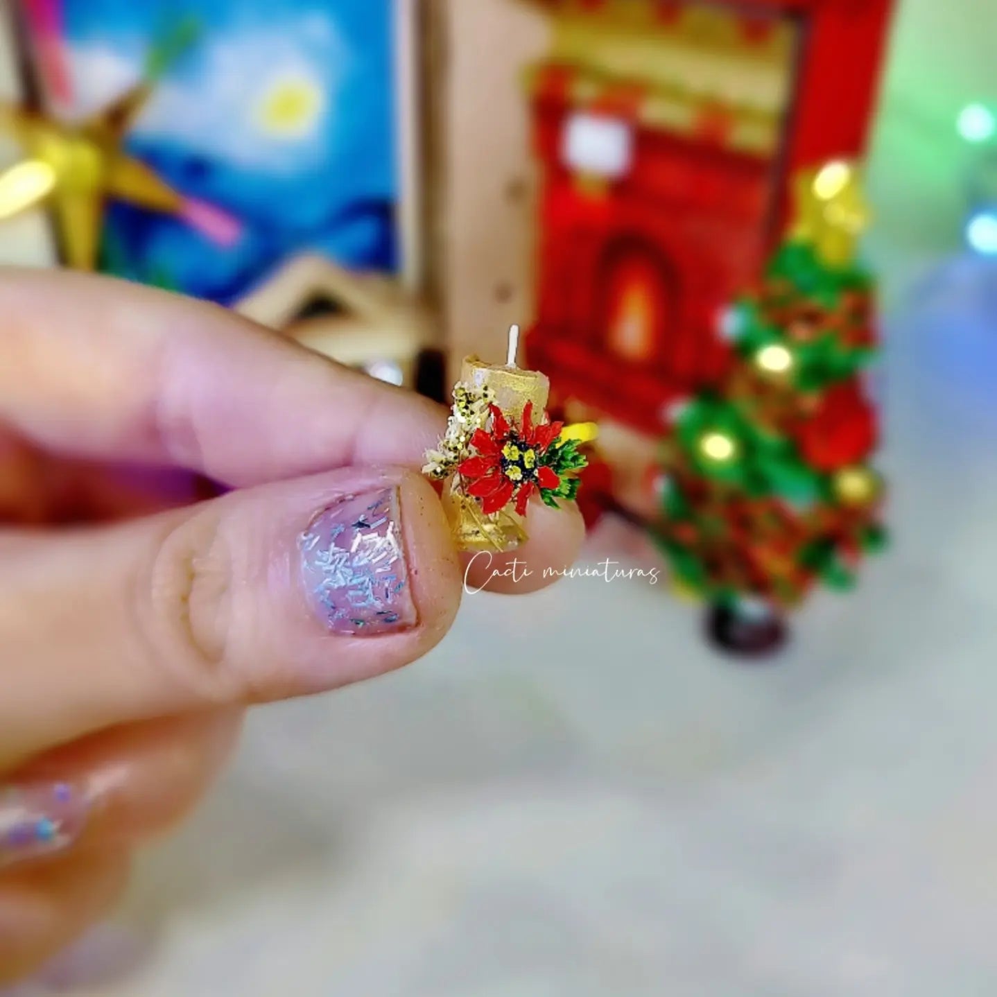 Cajita miniatura, rinconcito navideño