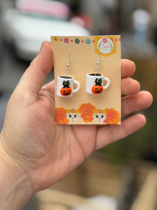 Aretes taza calabaza