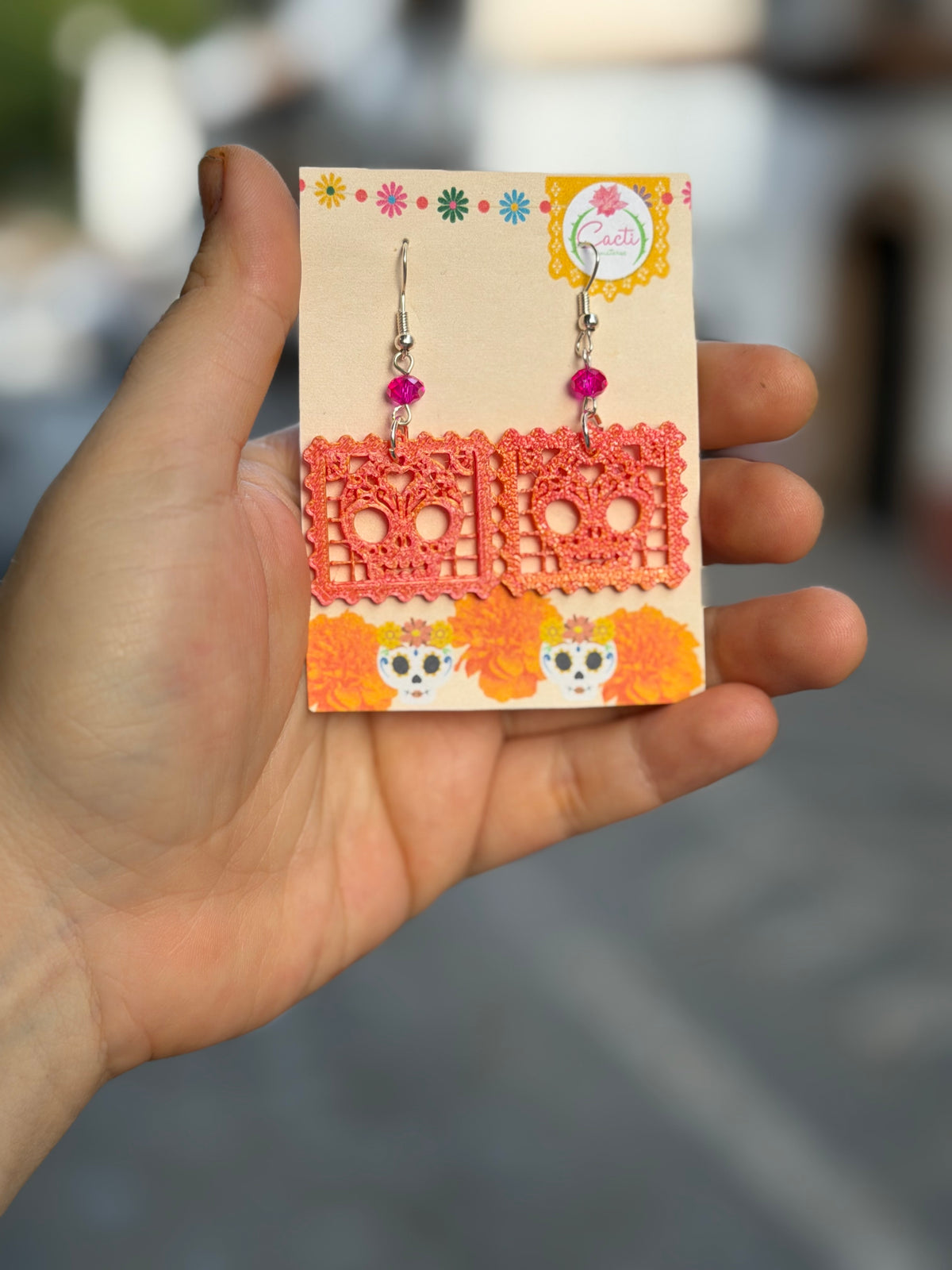 Aretes papel picado