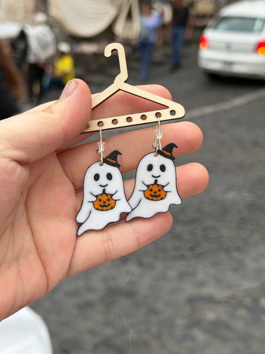 Aretes fantasma y calabaza