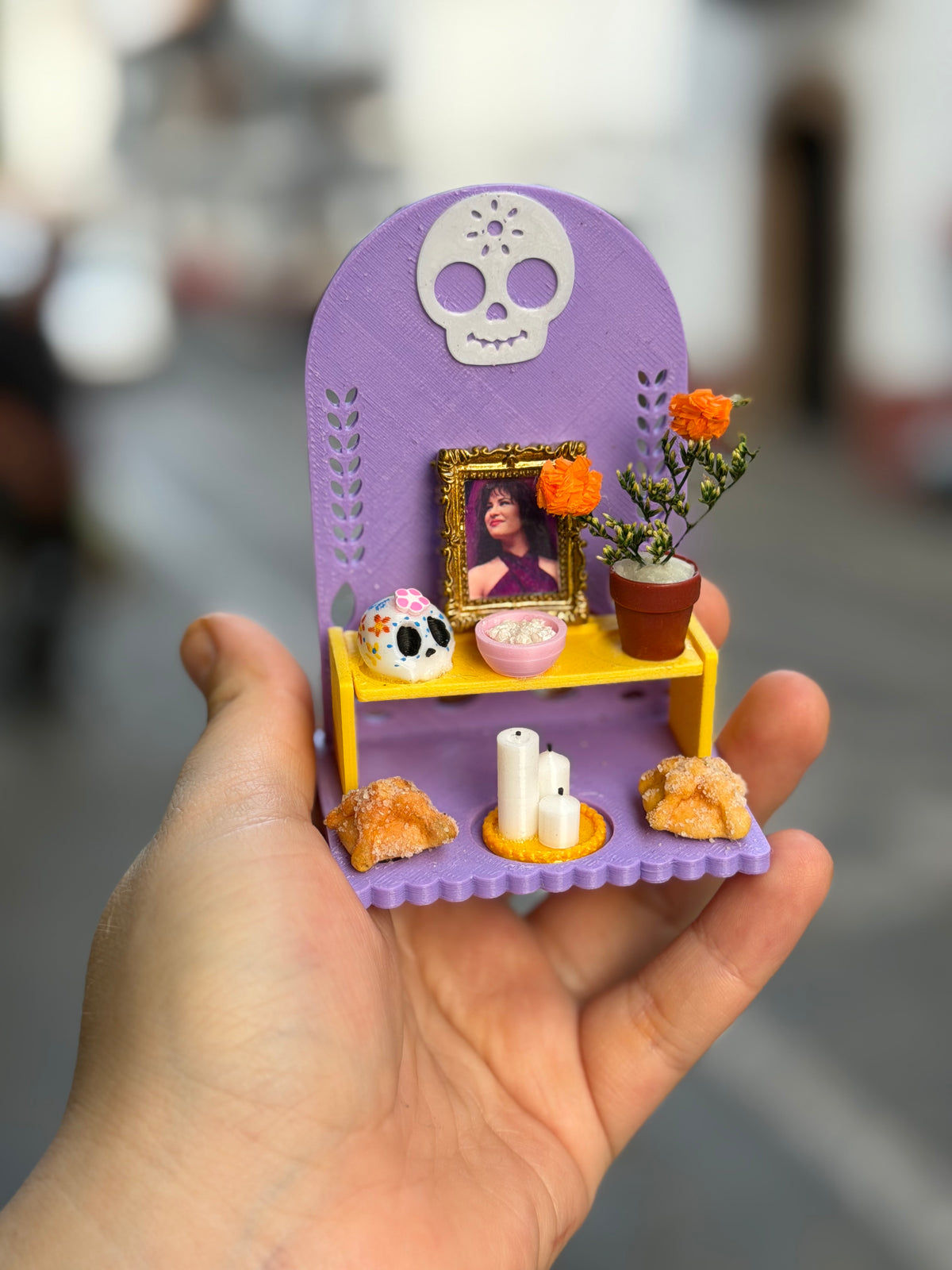 Mini altar día de muertos imán