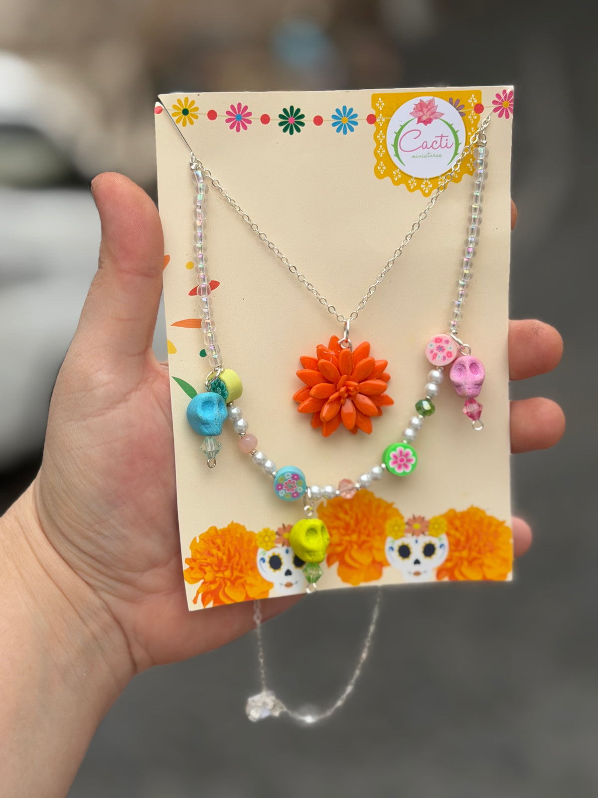 Collar día muertos doble