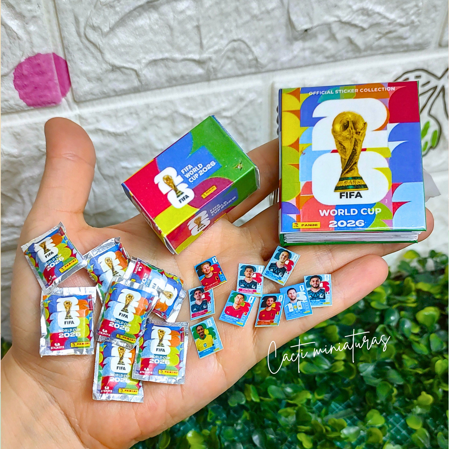 Kit Mini Álbum del Mundial completo  – Álbum artesanal, Stickers, Mini Balón y Sobres Coleccionables