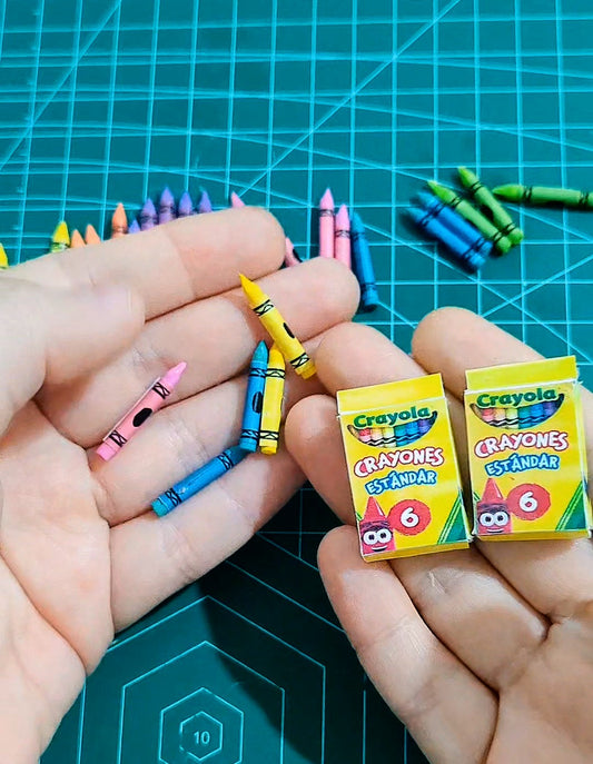 Mini crayones - miniatura artesanal