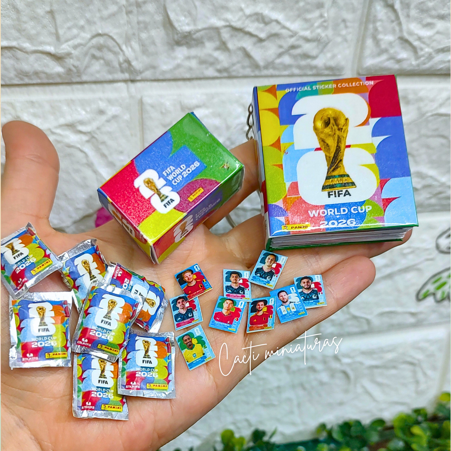 Kit Mini Álbum del Mundial completo  – Álbum artesanal, Stickers, Mini Balón y Sobres Coleccionables